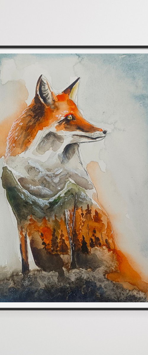 Fox Silhouette (small) by Evgenia Smirnova