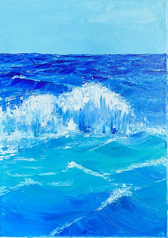 Foamy Wave, 25 х 35 cm, oil on canvas