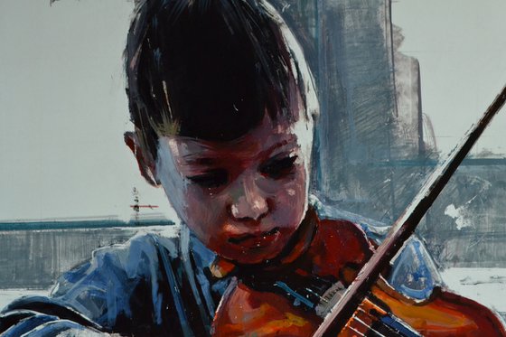 The boy and his violin