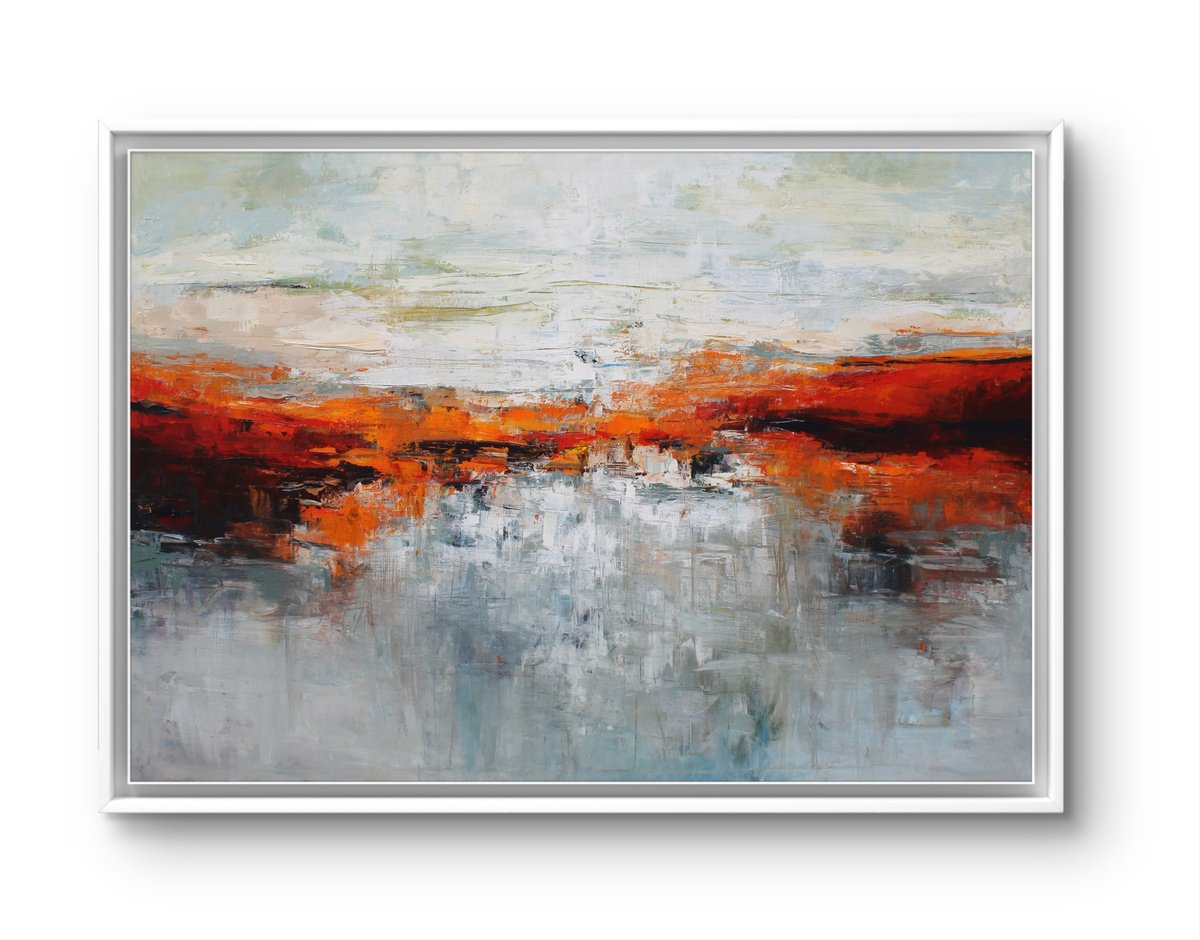 Organic Abstract Acrylic Painting By Athaang Art, 60 X 42, Emotions Of Nature, Original Artwork