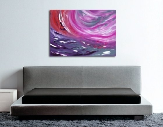 Profonda anima, 100x70 cm, Deep edge, LARGE XL, Original abstract painting, oil on canvas