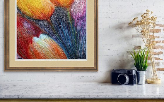 Fantasy with Flowers 337: paper 59x42cm