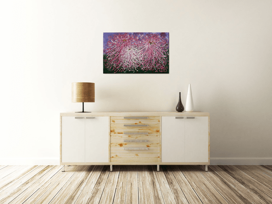 Summer Labyrinth of Chrysanthemums / Original Painting