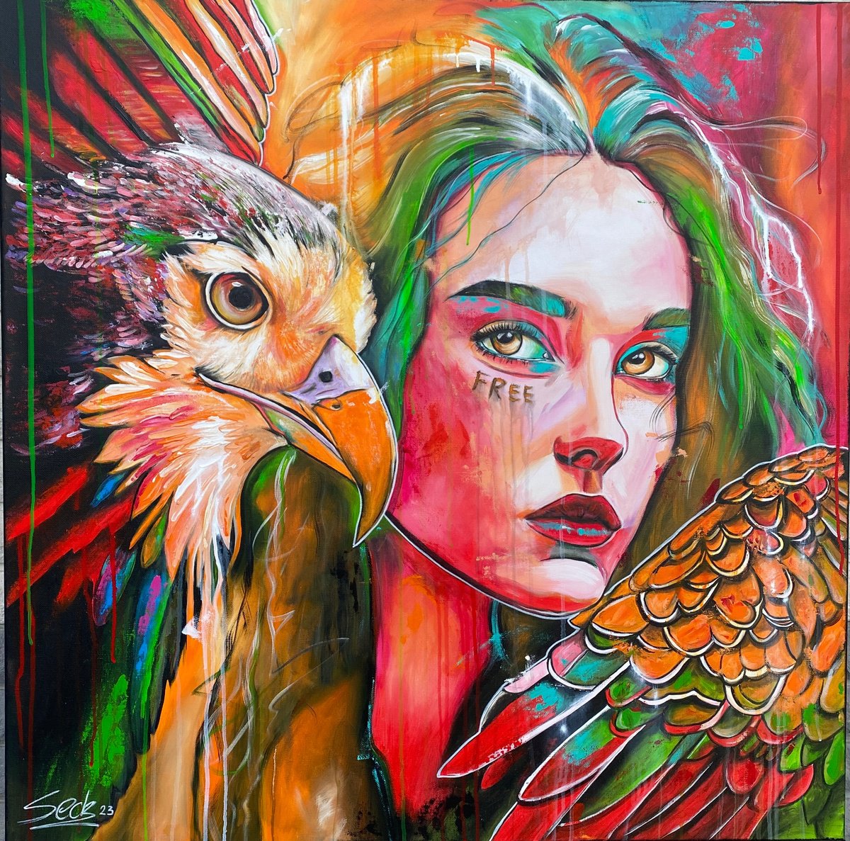 Free By Sabrina Seck, 39 X 39, Artwork For Sale On Artfinder
