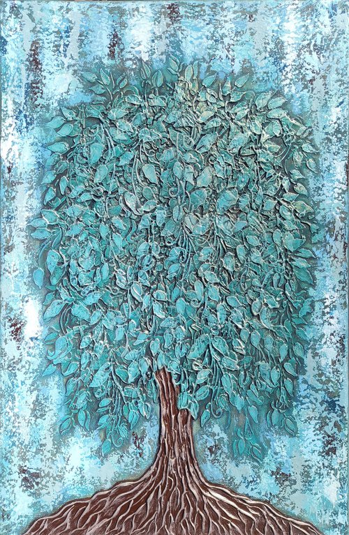 Turquoise tree by Hasmik Mamikonyan