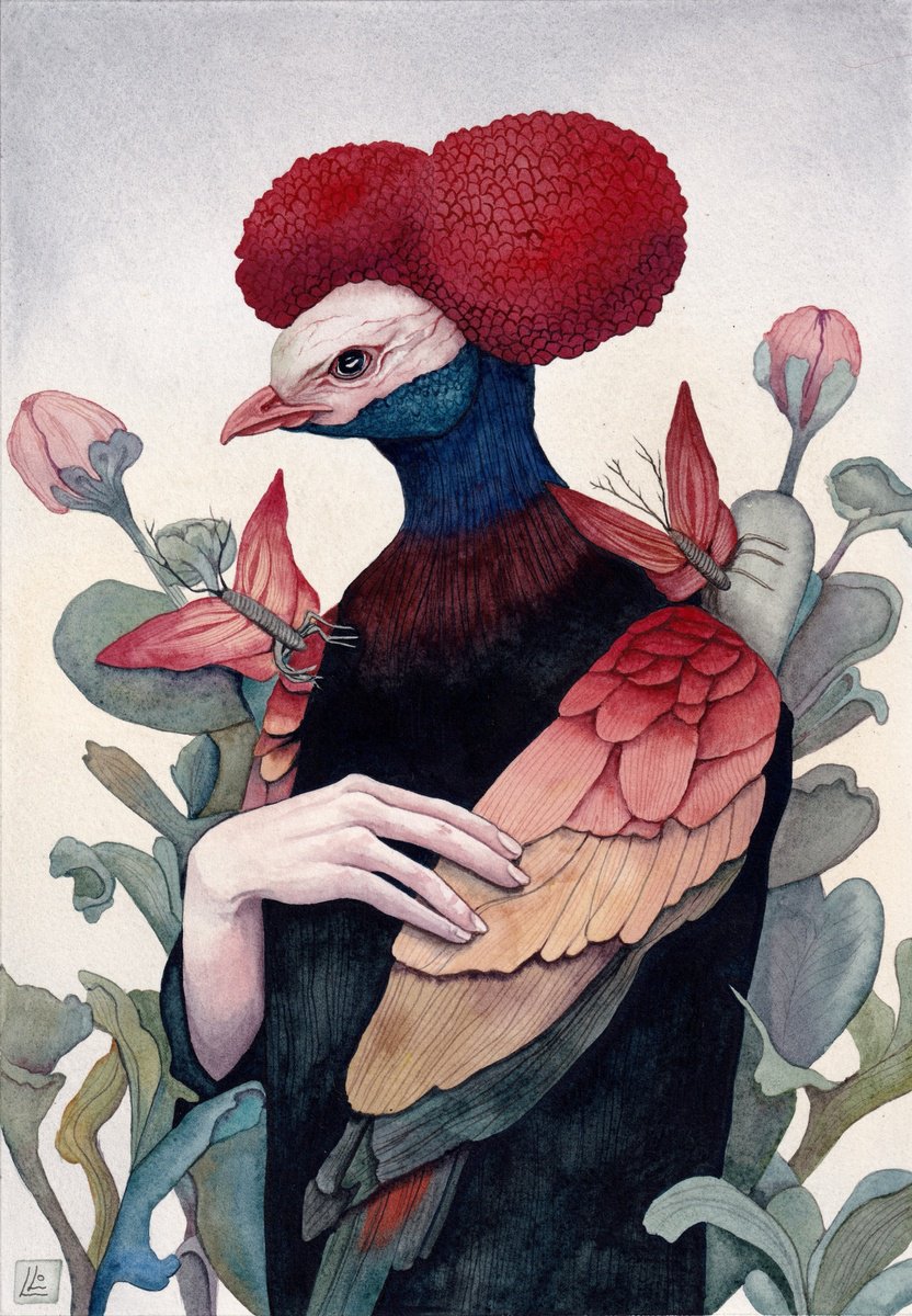 Surrealistic Animal Watercolour By Lisa Lennon, 8 X 12", Life Is Strange, Original Artwork