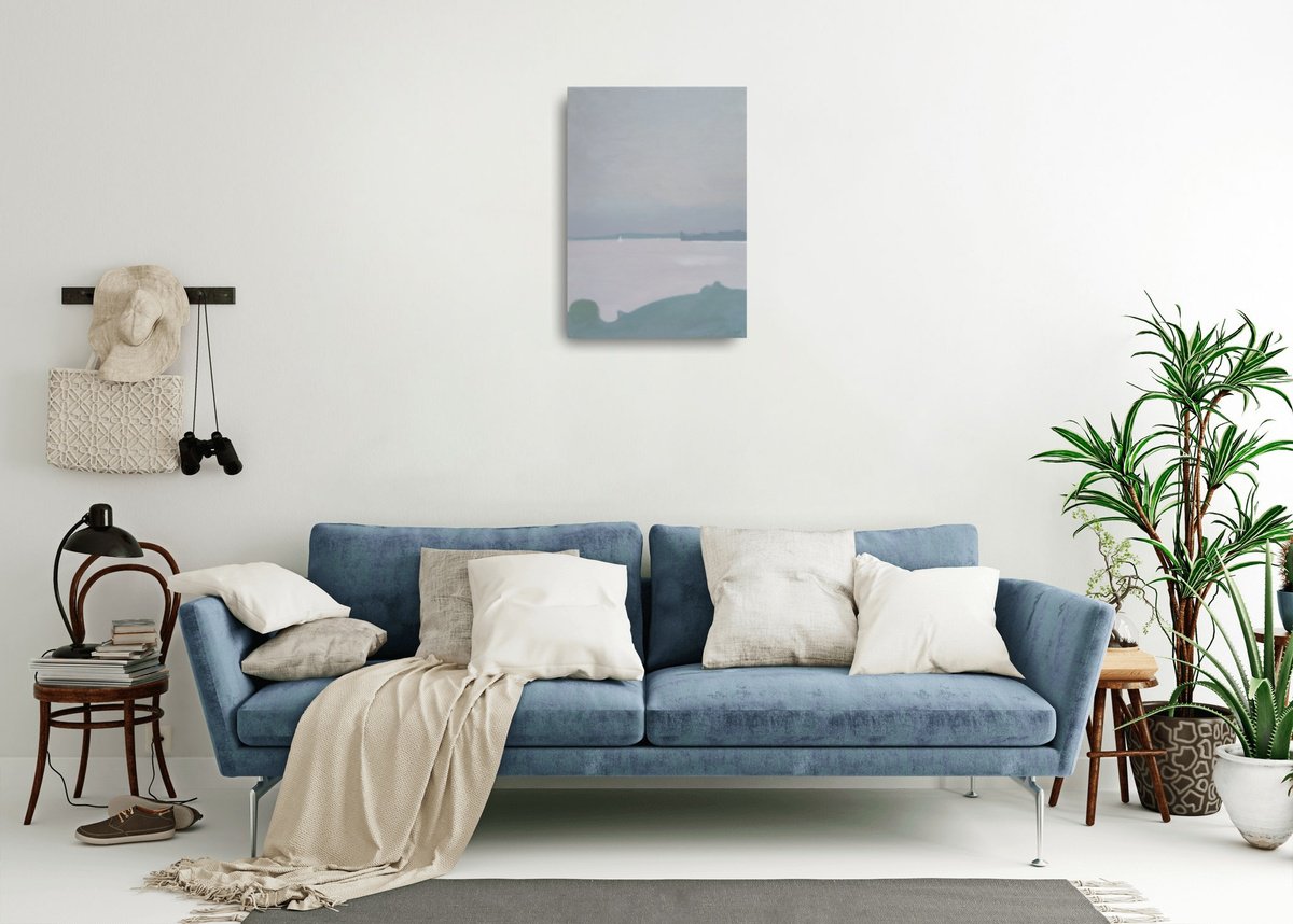 Impressionistic Landscape Oil Painting By Vasyl Koval, 20 X 28", Silence, Original Artwork