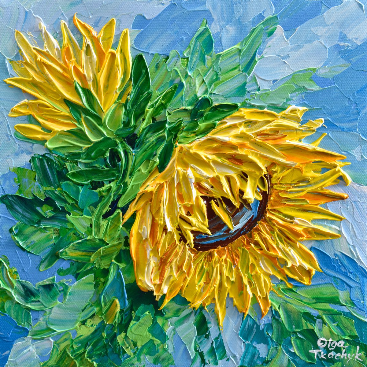 acrylic sunflower