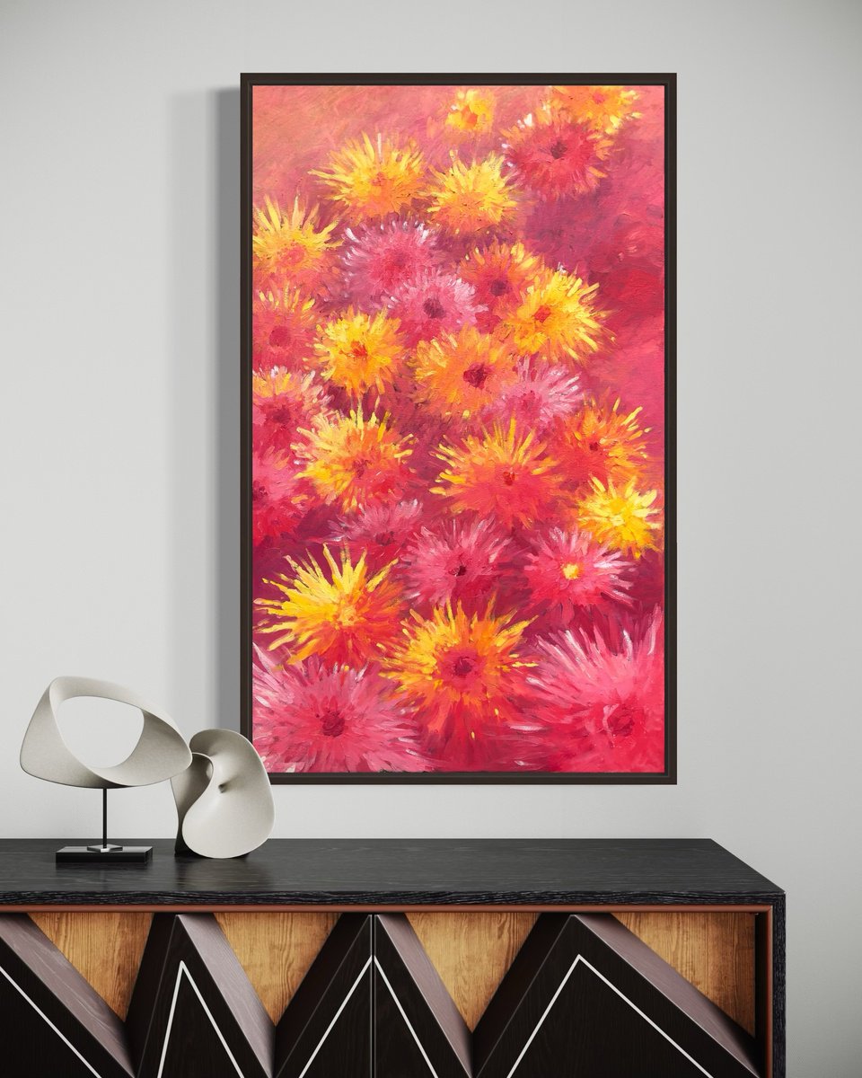 Fall Flowers By Volodymyr Smoliak, 22 X 35, Artwork For Sale On Artfinder