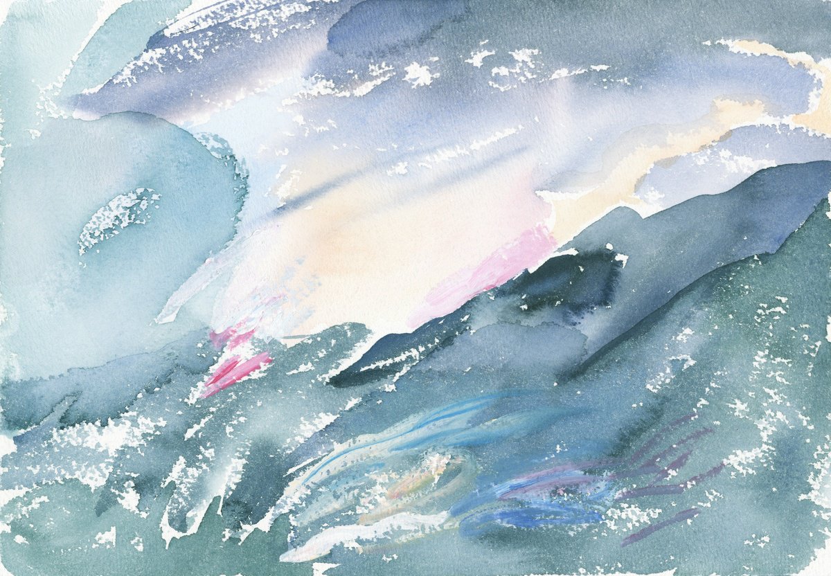 Storm on the Sea. Mediterranean Series #11 by Daria Galinski