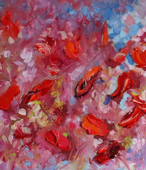 Poppies in Bloom by Lesley Blackburn