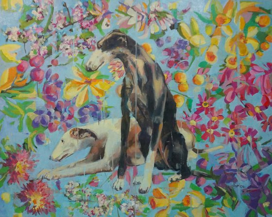 Floral Greyhounds