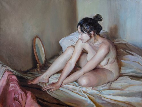 Nude with a Small Mirror by Igor Viksh
