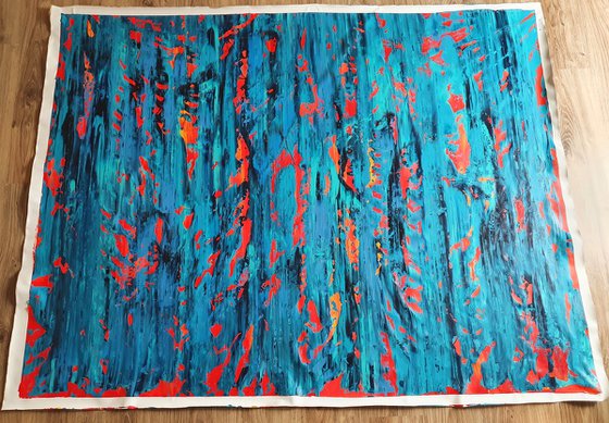 Wash away the pain- XXL abstract painting