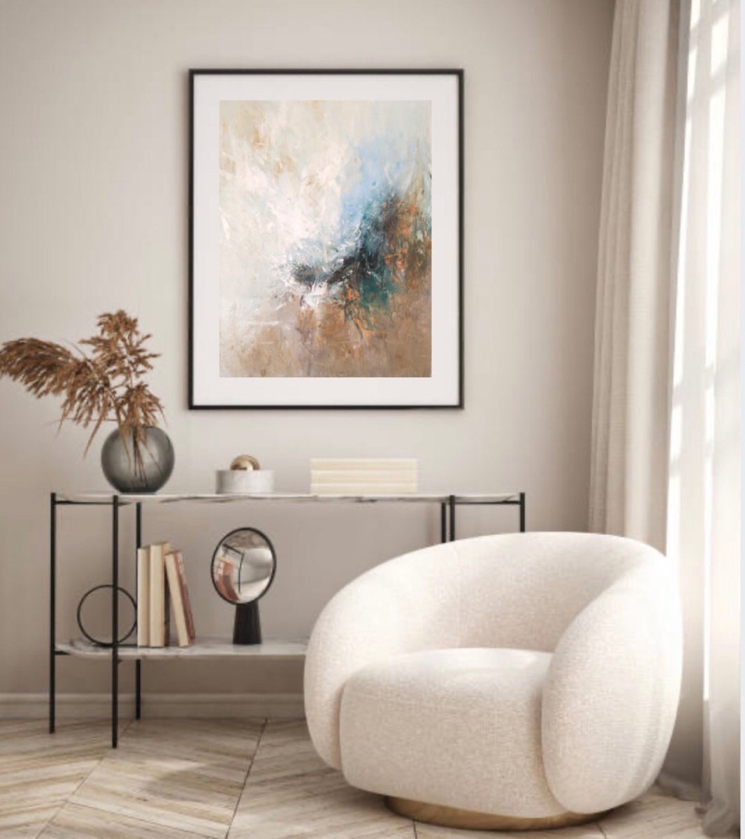 Abstract Acrylic Painting By Snezana Djordjevic, 20 X 28", The Power Of Freedom, Original Artwork