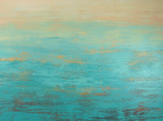 Aqua Beach - Modern Abstract Expressionist Seascape