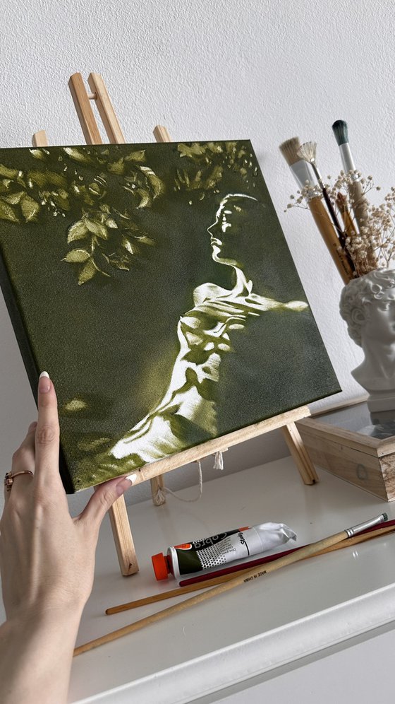 Forest Nymph Awakens - Green Morning Shadows