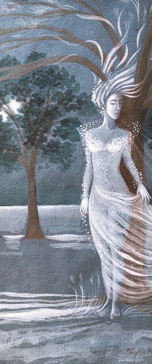 Memory: Winter Tree on a Summer Night by Phyllis Mahon