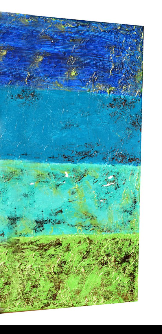 Blue & Green Stripes / 152 cm x 60 cm