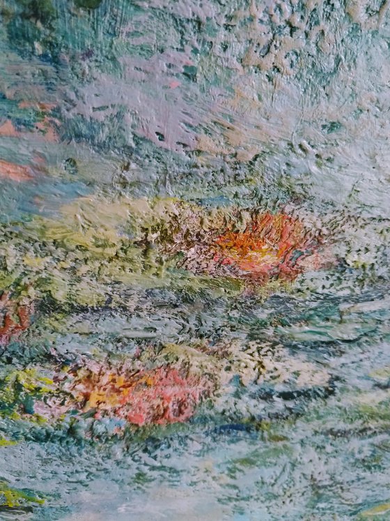 Water Lilies. Original oil painting (2021)