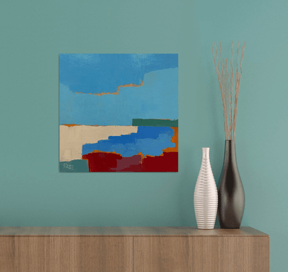 toward the west III — contemporary landscape with optimistic and positive energy