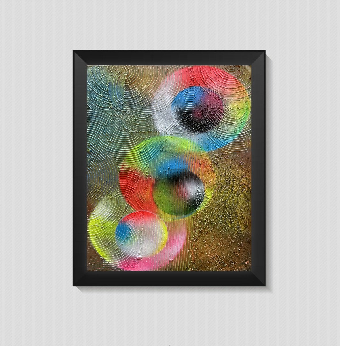 Abstract Acrylic Painting By Juan Jose Garay, 20 X 28", Abstractransformationcircle5, Original Artwork