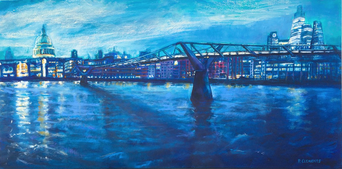 London St Paul’s to the Millennium Bridge by Patricia Clements