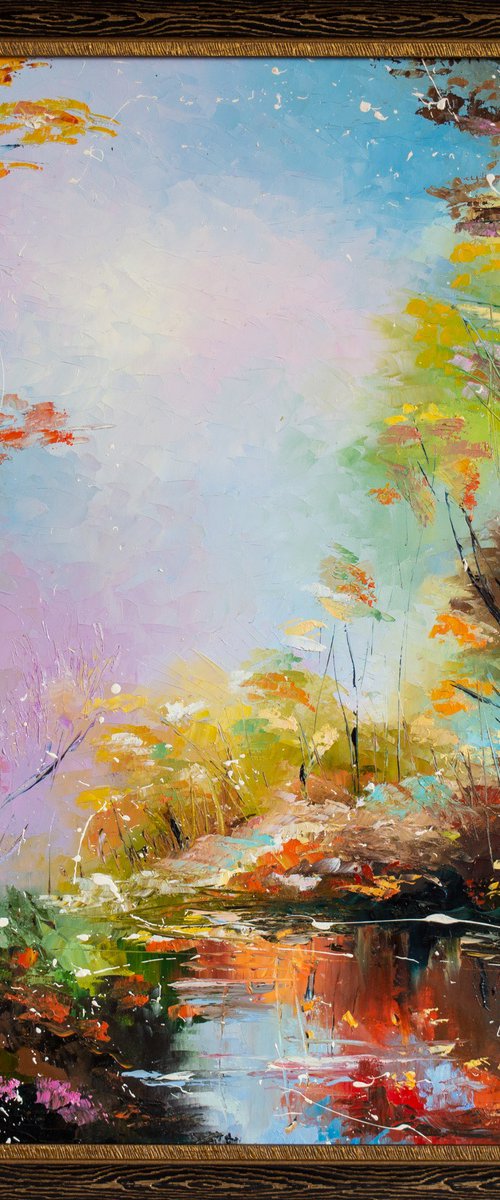 Fall forest (framed) by Liubov Kuptsova