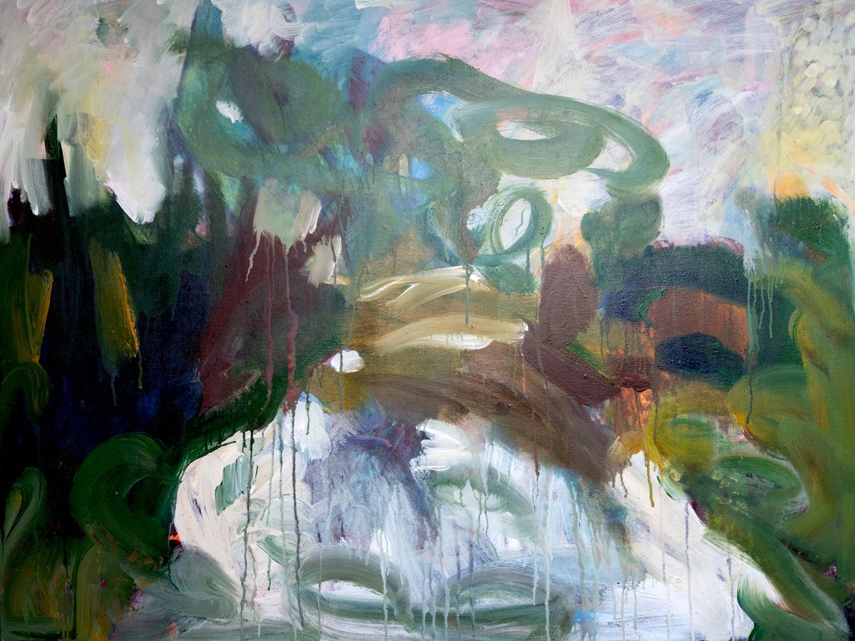  Pond 7 By Elizabeth Anne Fox, 48 X 36, Artwork For Sale On Artfinder