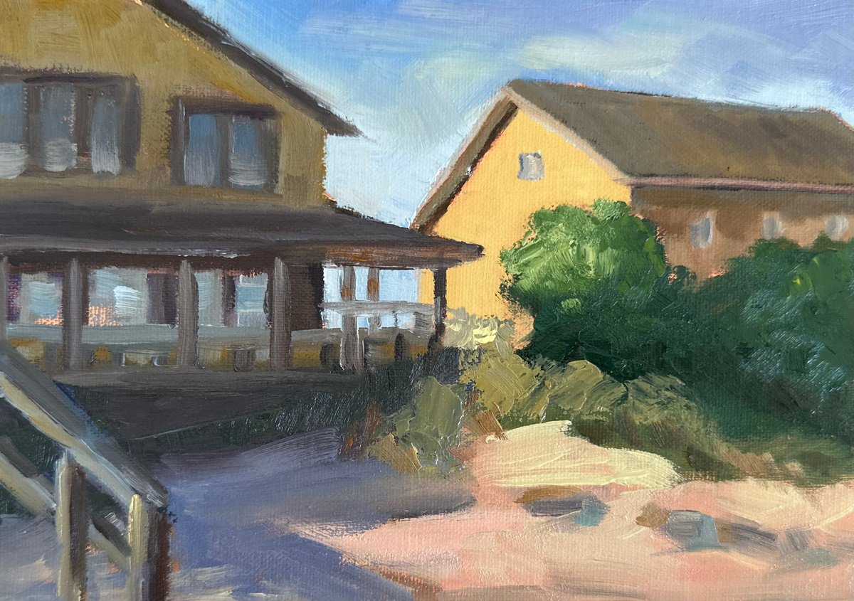 Impressionistic Landscape Oil Painting By Grace Diehl, 7 X 5, Sea Salt Air, Original Artwork