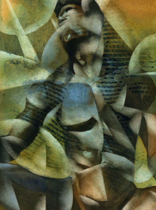 male nude abstract by Alfred  Ng