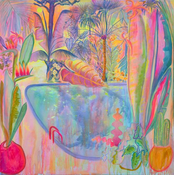 ‘Iridescent Skies = Languid Poolside’