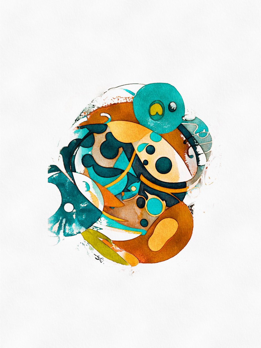 Abstract Botanical Giclee Print By Carla Sa Fernandes, 12 X 17, Bb8.S3, Original Artwork