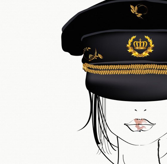 Female Officer - fashion - uniform - portraite - minimalist - cosplay girl