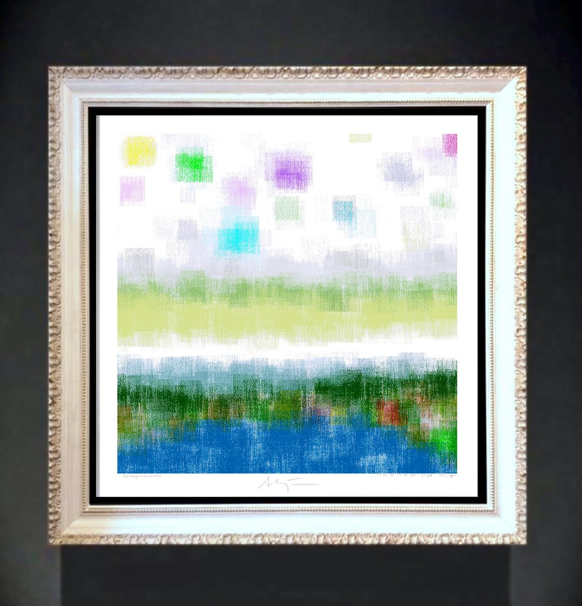 Abstract Giclee Print , Rain Iii By Alejos, 17 X 17, Artwork For Sale On Artfinder
