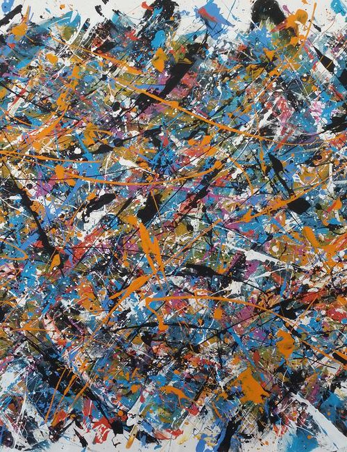 Abstract Modern ACRYLIC on CANVAS by M.Y. by Max Yaskin