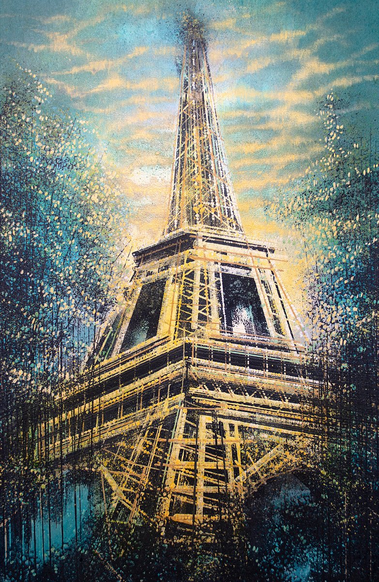  The Eiffel Tower At Sunset By Marc Todd, 20 X 30, Artwork For Sale On Artfinder