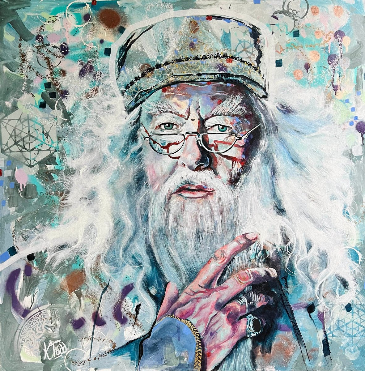 Iconic - Dumbledore, Michael Gambon By Kirsten Todd, 35 X 35, Artwork For Sale On Artfinder