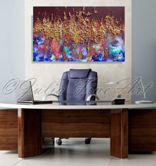 Original Art, Contemporary Abstract, Mixed Media, 3D Sculpture Painting, Modern Office Decor, Relief, Unique Texture Artwork, ''Time Travelling'' by Julia Apostolova