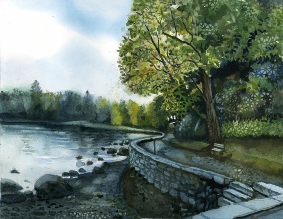 seawall at the park
