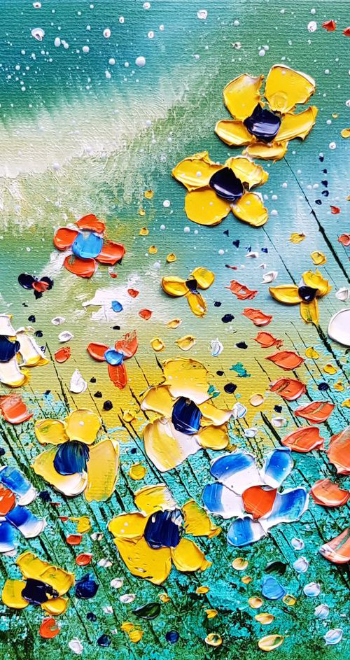 "Northern Lights & Meadow Flowers in Love" by Phil Broad