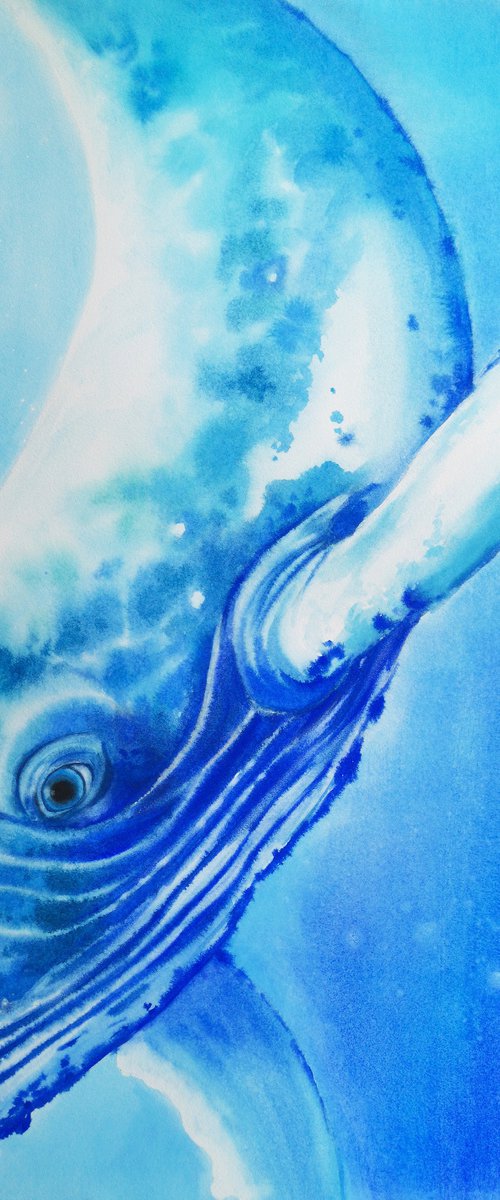 The Eye of the Whale by Olga Beliaeva Watercolour