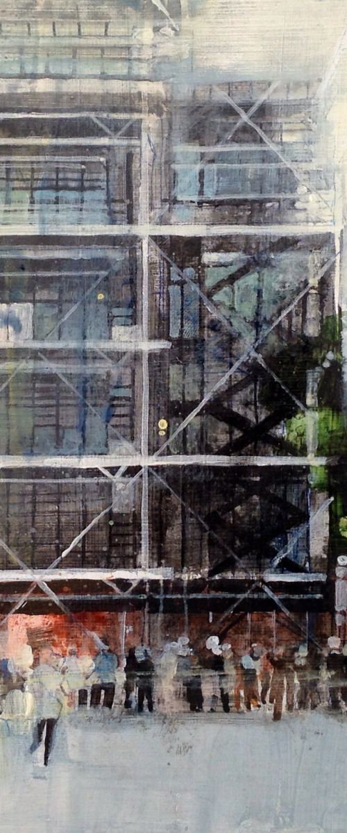 Pompidou Centre, Paris,  morning April 17 by Julian Sutherland-Beatson