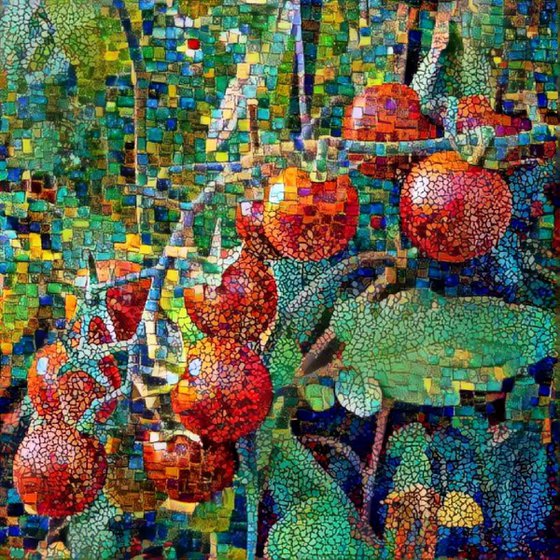 la saison des tomates ( 4 toiles 60x60 cm )