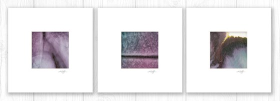 Nature's Rhythm Collection 4 - 3 Abstract Paintings in mats by Kathy Morton Stanion