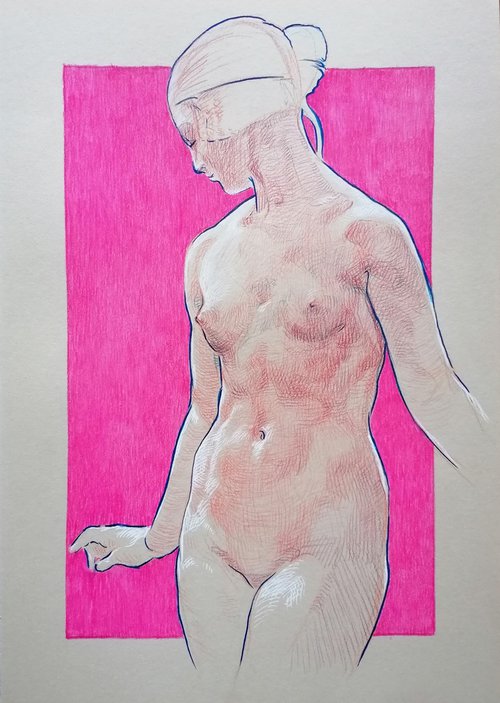 Standing nude model by Katarzyna Gagol