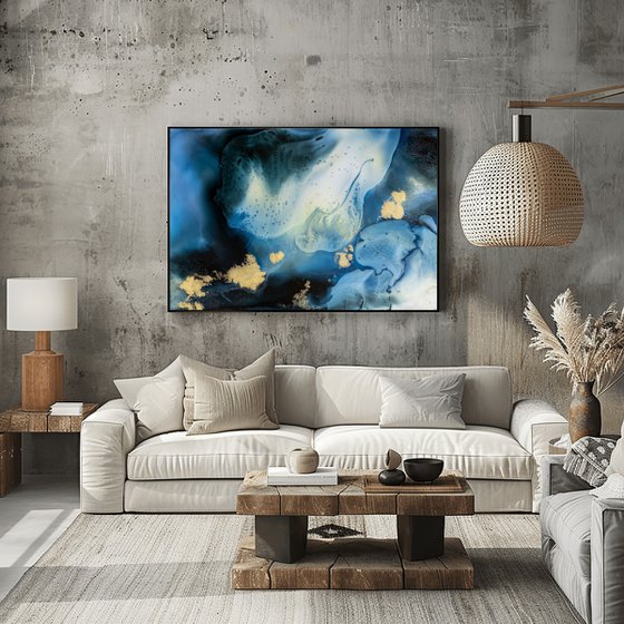 Ocean Abstract Fluid Painting