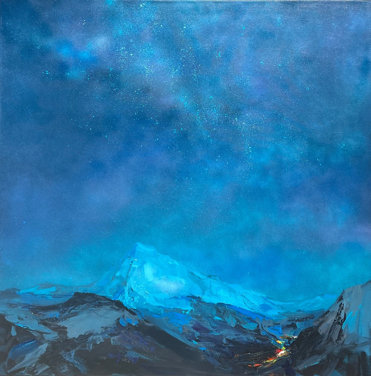  Night Fly.120X120 Acr.mix.canv.2024 By Anton Gudzykevych, 47 X 47, Artwork For Sale On Artfinder