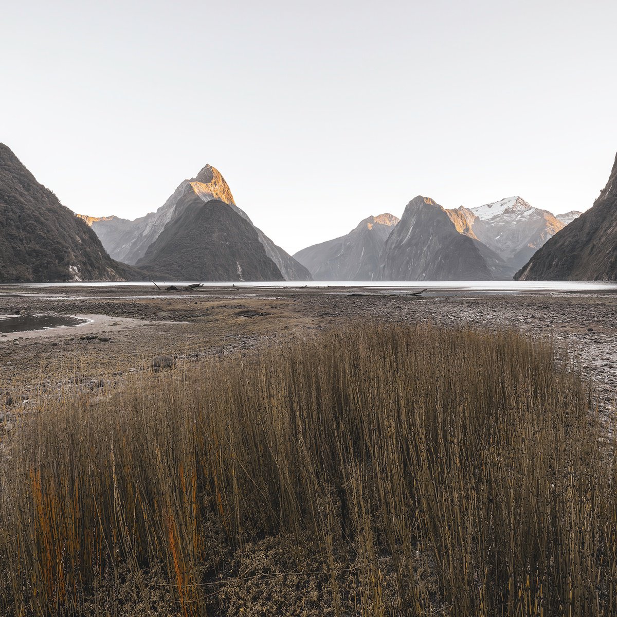 Photorealistic Landscape Photograph By Nick Psomiadis, 35 X 35", Milford Sound, Original Artwork