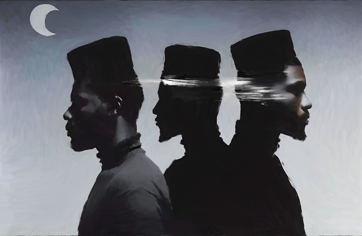 Expressive Portrait Acrylic Painting By Anzhelika Klimina, 31 X 20, Male Portrait N24, Original Artwork